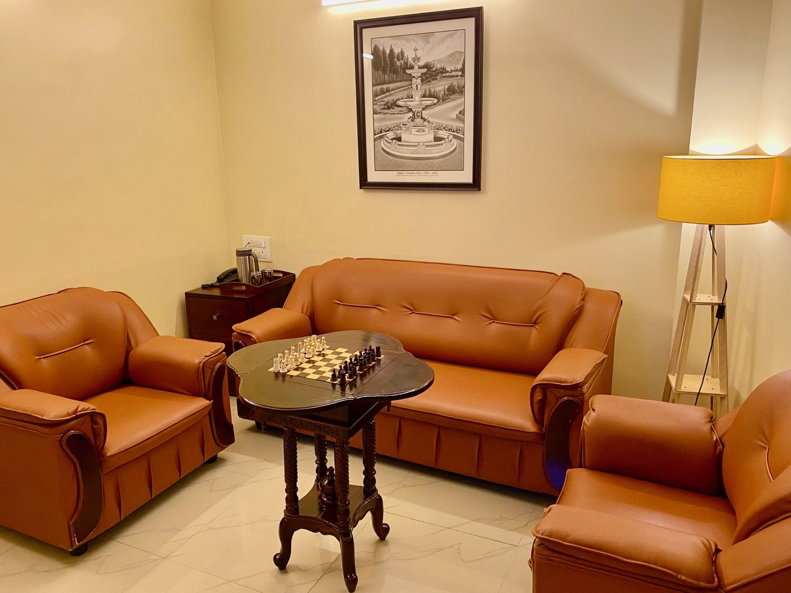 Sitting area of the luxury suite